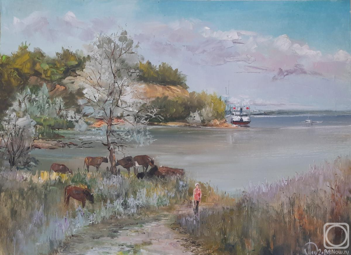 Lednev Alexsander. The Volga near Kashpir