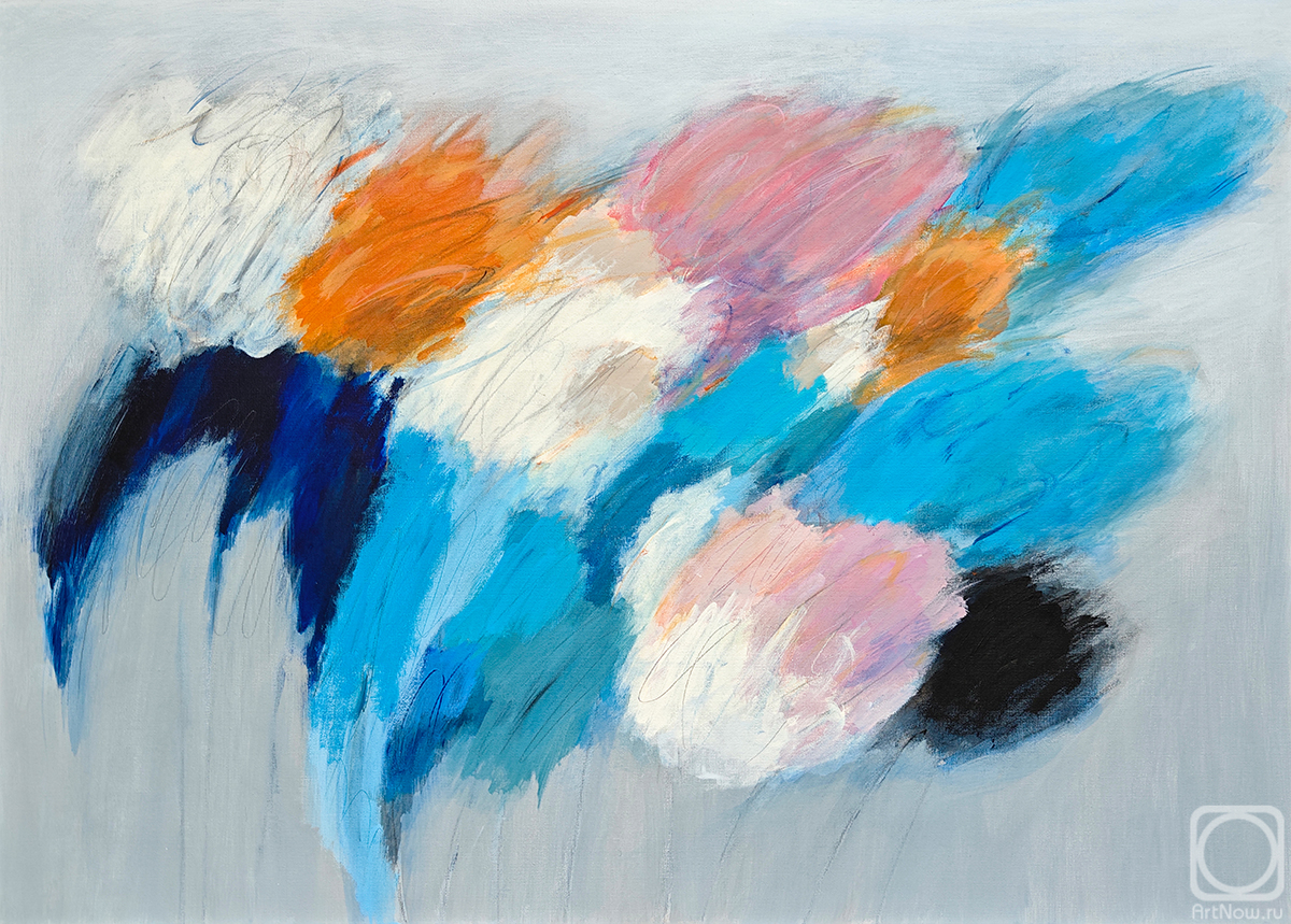 Pentkovskaya Anastasiya. Dynamic Ethereal Blue Bloom