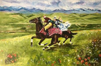 The horseman caught up with the girl