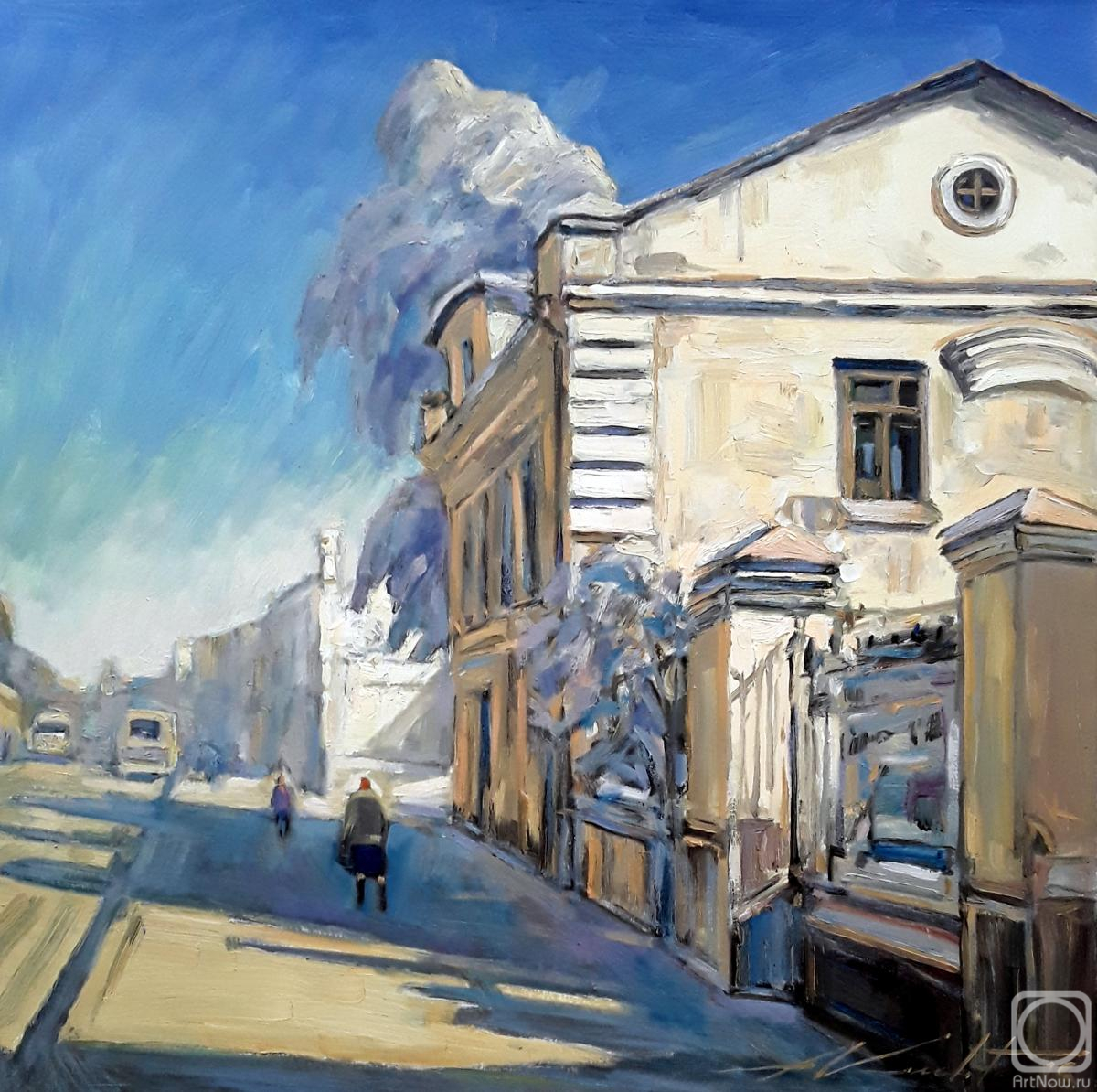 Knecht Aleksander. Sunny morning in the city on Tomi