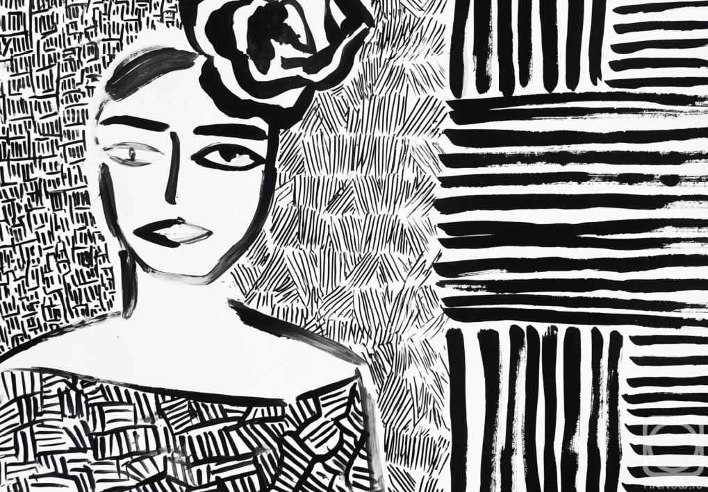 Dudchak Vladlena. Abstract portrait of a woman. Limitededition poster (1/5). Size: 42�60 cm