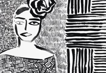 Abstract portrait of a woman. Limitededition poster (1/5). Size: 42�60 cm. Dudchak Vladlena