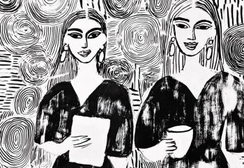 Abstract portrait of a woman. Limitededition poster (1/5). Size: 42�60 cm. Dudchak Vladlena