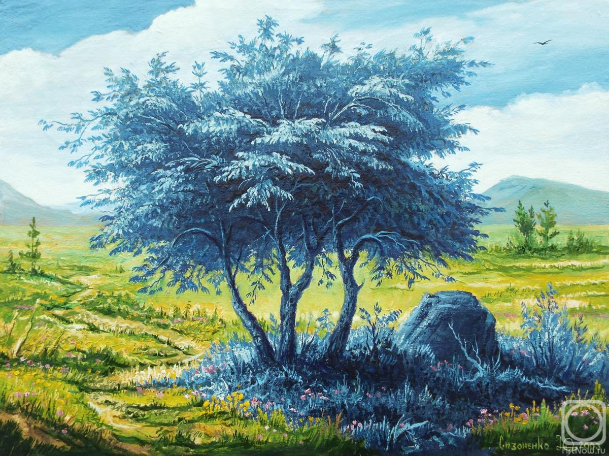 Sizonenko Iouri. Landscape with blue tree