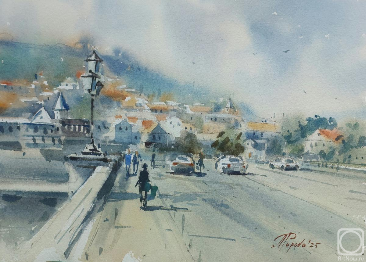 Popova Lyudmila. Morning on the bridge. Tbilisi