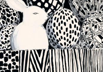 White Rabbit & Patterned Eggs