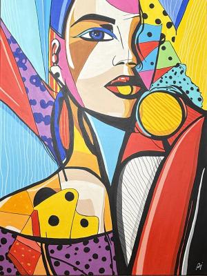 A woman in black and gray (�������). Ponomarenko Irina