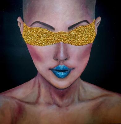 Interior painting "The Girl with the Golden Bandage". Sokolova Roza