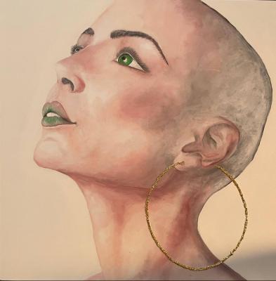 The painting "The Girl with the Golden Earring". Sokolova Roza