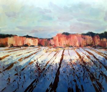 Snow shroud melting in places. Knecht Aleksander