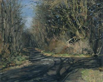 The dug-up road slumbers. Kozhin Simon