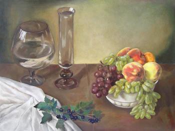 Still life with the branch of currant (Currant Branch). Urbinskiy Roman