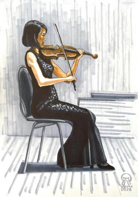 The Violinist. Lukaneva Larissa