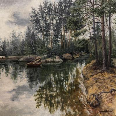 Forest lake in Yakhonty