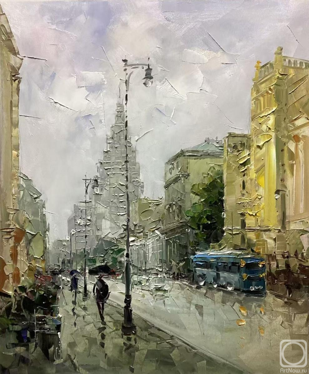 Vevers Christina. I'm at Home on the Streets of the Capital. View from Malaya Dmitrovka to the Oruzheiny Business Center