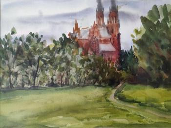 View of the church. Vidzy. Charova Natali