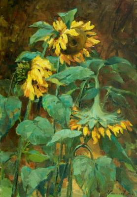 Rustic sunflowers