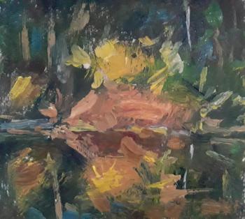 Steep river bank. Knecht Aleksander