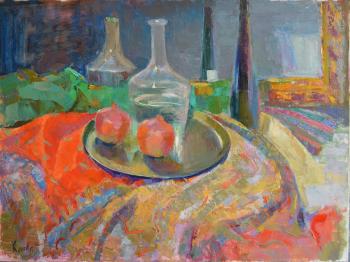 Still life with guarantors on a scarf