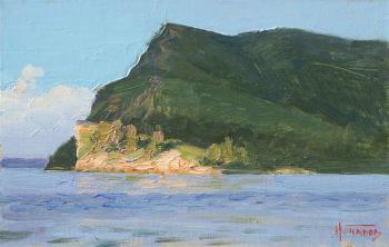 There is a cliff under the mound. Panov Igor