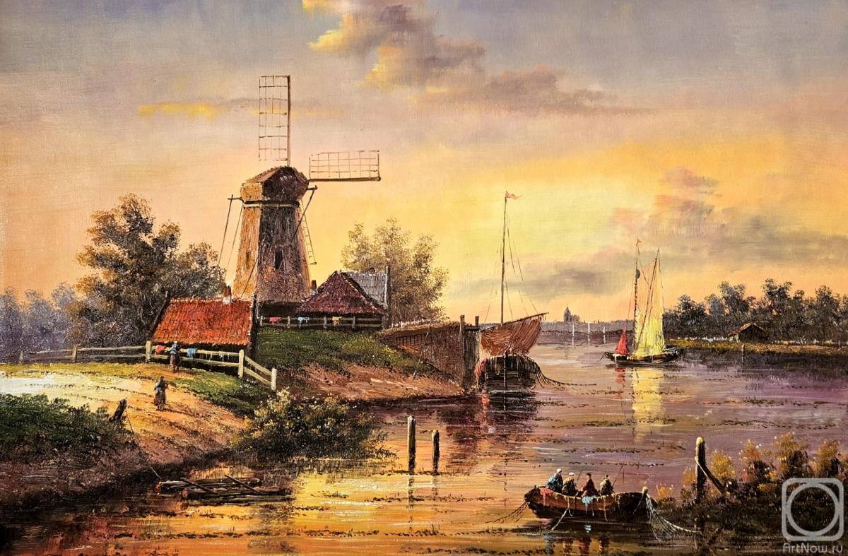 Minaev Sergey. Landscape with mill
