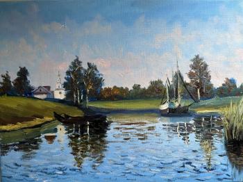 Copy. I. Levitan Lake. Autumn