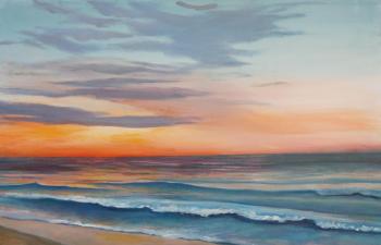 Marine landscape at sunset