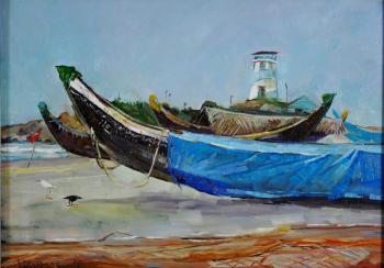 Fishing boats. India. Kovalam