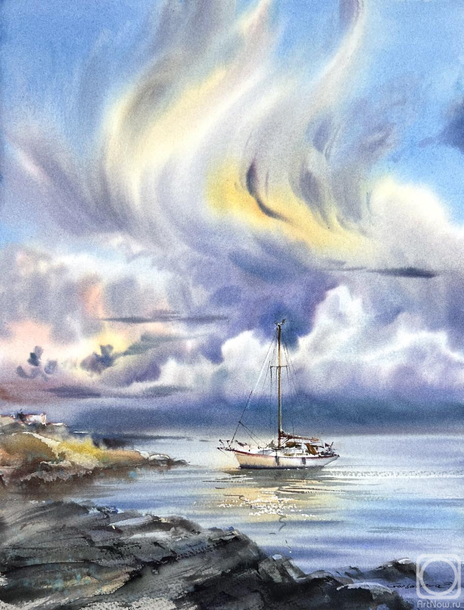 Gorbacheva Evgeniya. Yacht under the sea skies