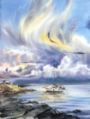 Yacht under the sea skies. Gorbacheva Evgeniya