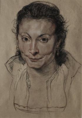 A copy of P. Rubens's "The Portrait of Isabella Brant"