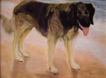 A copy of Ilya Repin's painting "Man's Best Friend (The Dog)"