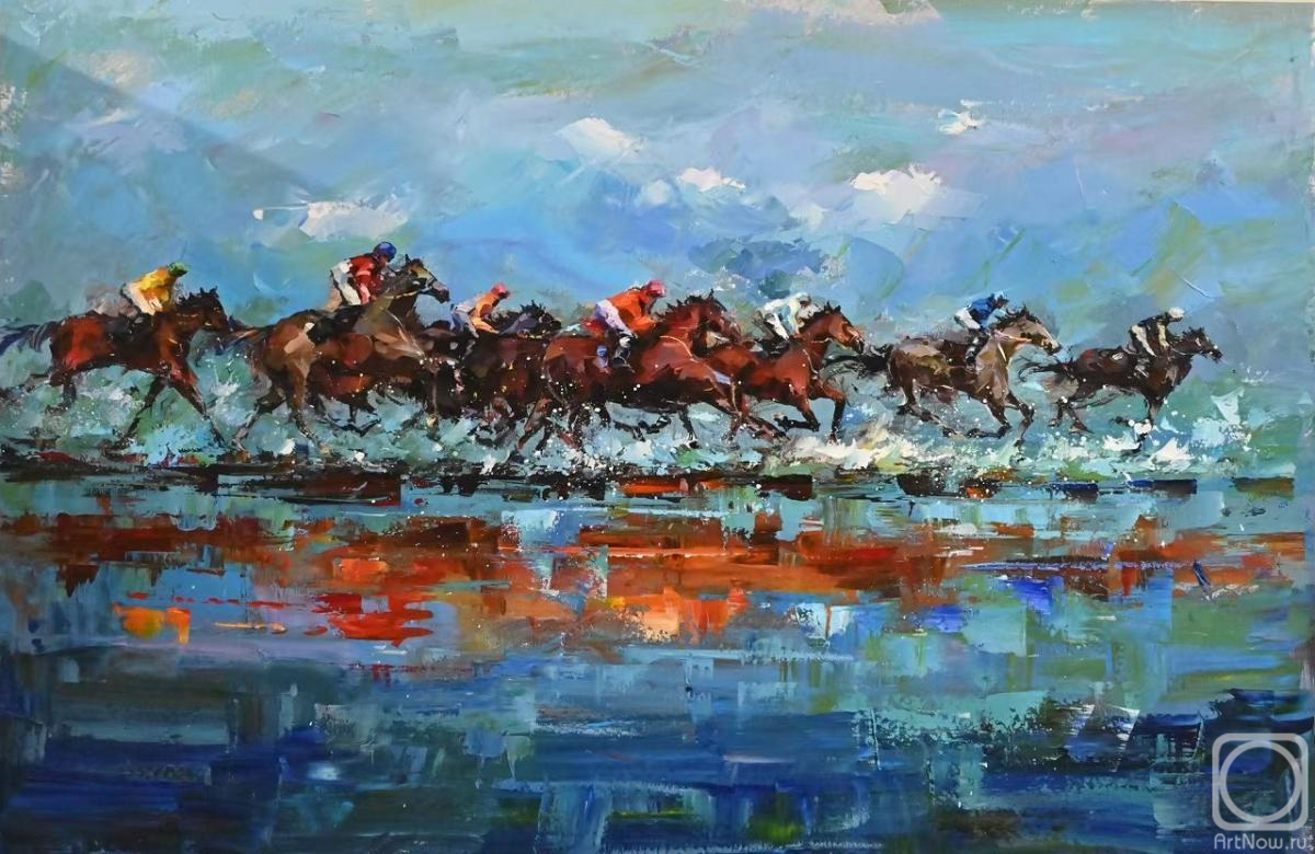 Rodries Jose. Racing the Sunset. Horse Racing