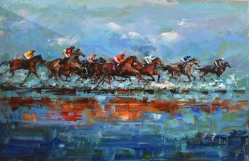 Racing the Sunset. Horse Racing. Rodries Jose