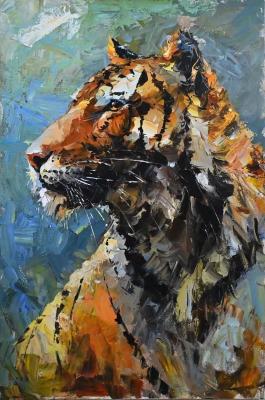 Predatory, intelligent, striped. Portrait of a tiger. Rodries Jose