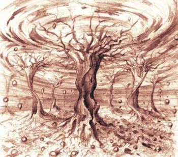 Roots upwards (sketch). Khodchenko Valeriy