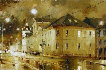 Rozhdestvenka Street. From "Night Moscow" series. Gappasov Ramil
