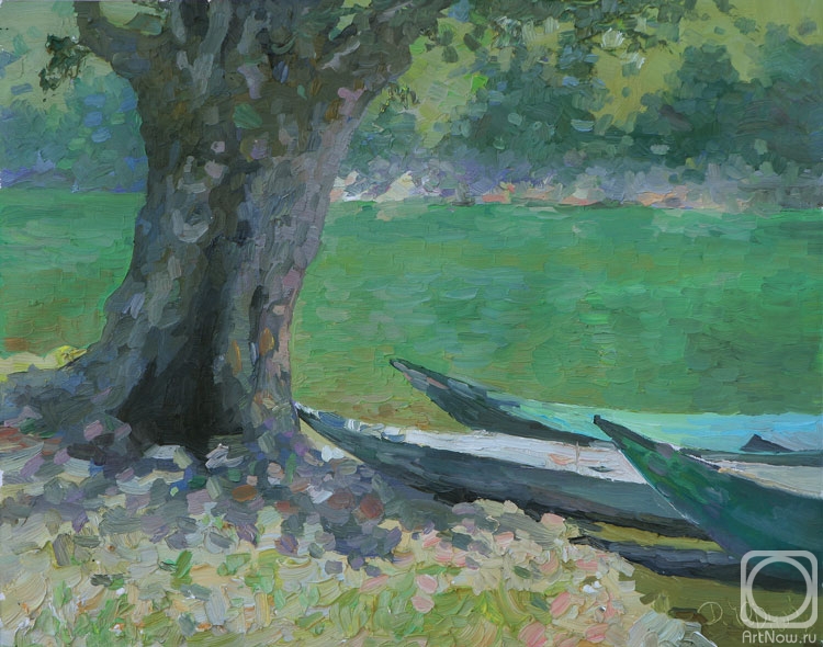 Chernov Denis. An Old Tree on the Bank of the River