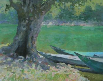 An Old Tree on the Bank of the River. Chernov Denis