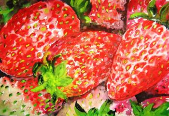 Strawberry, berries. Peschanaia Olga