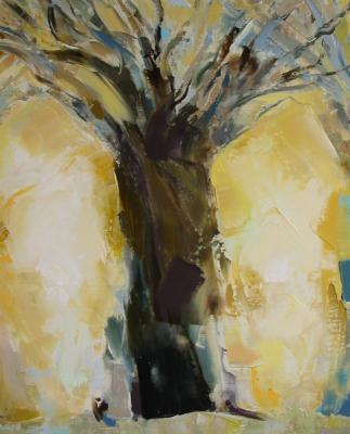 Fragment of a picture "trees". Sayfutdinova Larisa