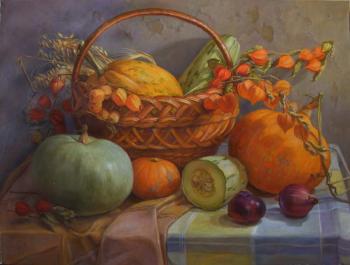Pumpkins and onions. Shumakova Elena