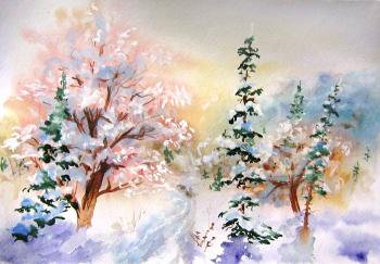 Snow fairy tale (Winter Cart). Peschanaia Olga