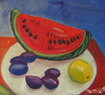 Still Life with watermelon. Torik-Hurmatova Dilara
