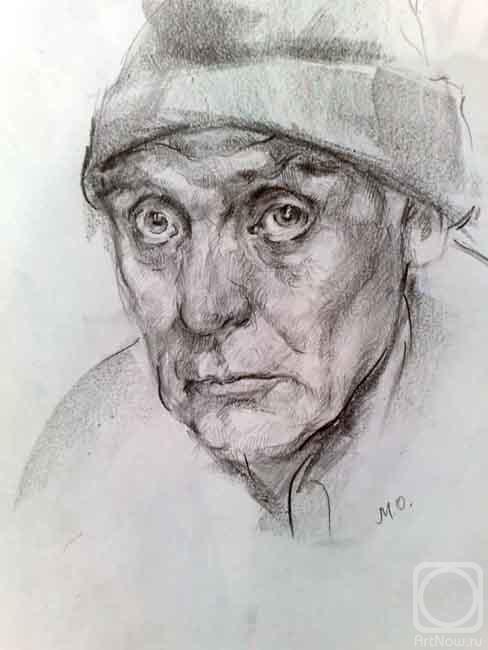 Molojanova Oxana. Portrait of a Homeless Man (sketch)