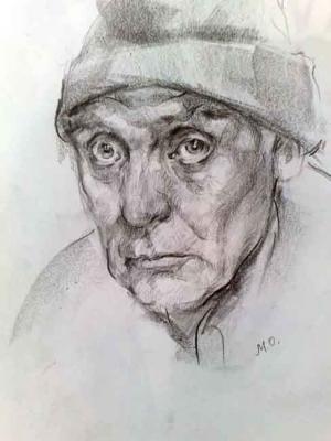 Portrait of a Homeless Man (sketch). Molojanova Oxana