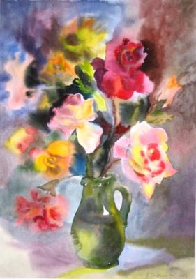Safronova Nastassiya . Roses in a jug