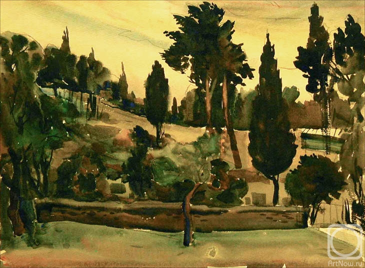 Ivanov Aleksandr. Landscape with cypresses