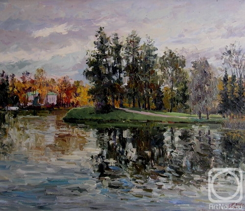 Malykh Evgeny. Autumn. The Big pond of the Catherine park in Tsarskoye Selo
