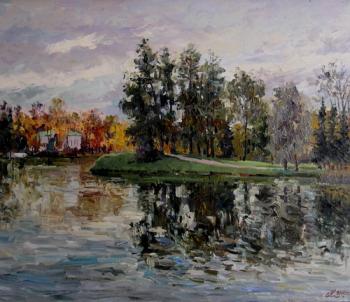 Autumn. The Big pond of the Catherine park in Tsarskoye Selo. Malykh Evgeny